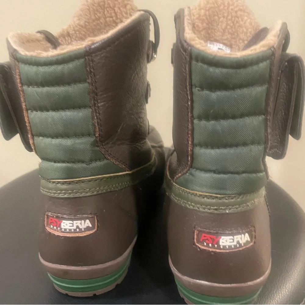 PsyBeria Dry goods Men's Boots Size 7 Green Brown Stash Pocket - Picture 6 of 10